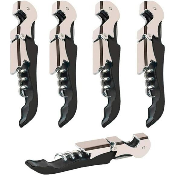 Wine Bottle Opener Set Corkscrew Foil Cutter Beer Opener Bartender Tool 4 Pack - Picture 1 of 8